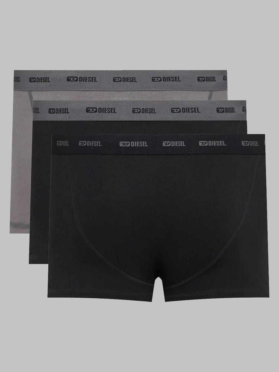 DIESEL Black Cotton Stretch Boxer Briefs Men’s Underwear
