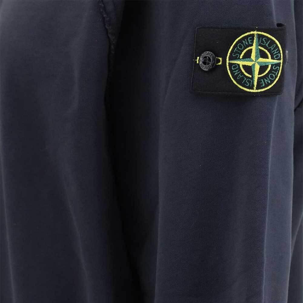 STONE ISLAND Oversized Crewneck Sweatshirt Navy