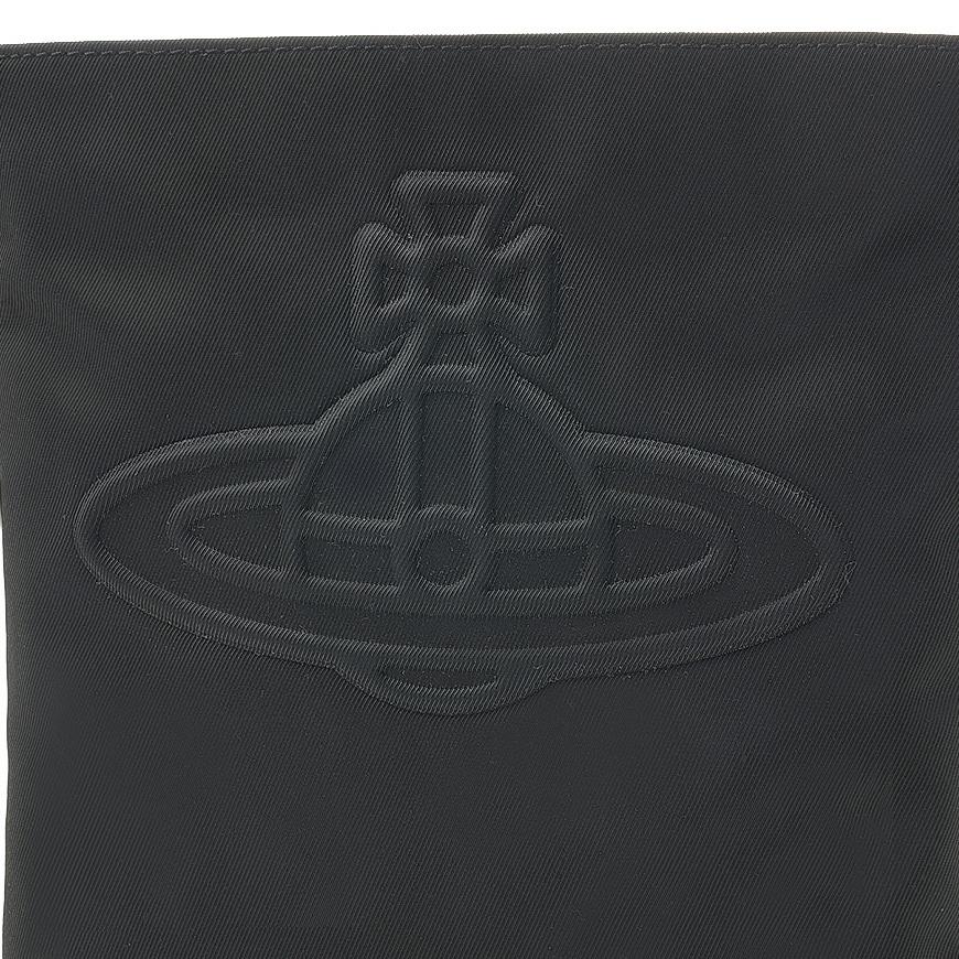 Vivienne Westwood Men’s Square Crossbody Bag Black Leather