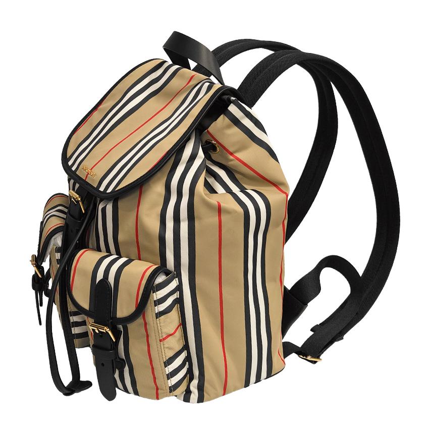 BURBERRY Archive Beige Stripe ENFIELD Medium Backpack