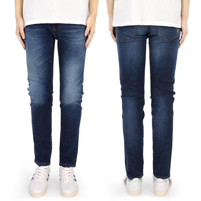 PT TORINO Men’s Washed Denim Jogger Pants Blue