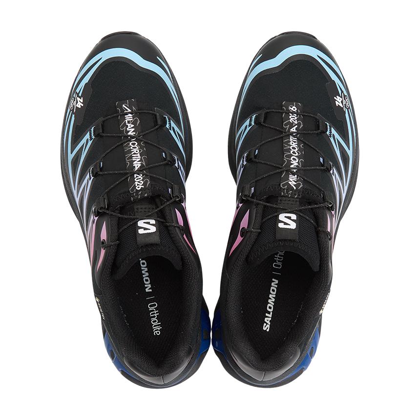 SALOMON XT-6 Milano Cortina Black Unisex Running Shoes Low-Top Sneakers