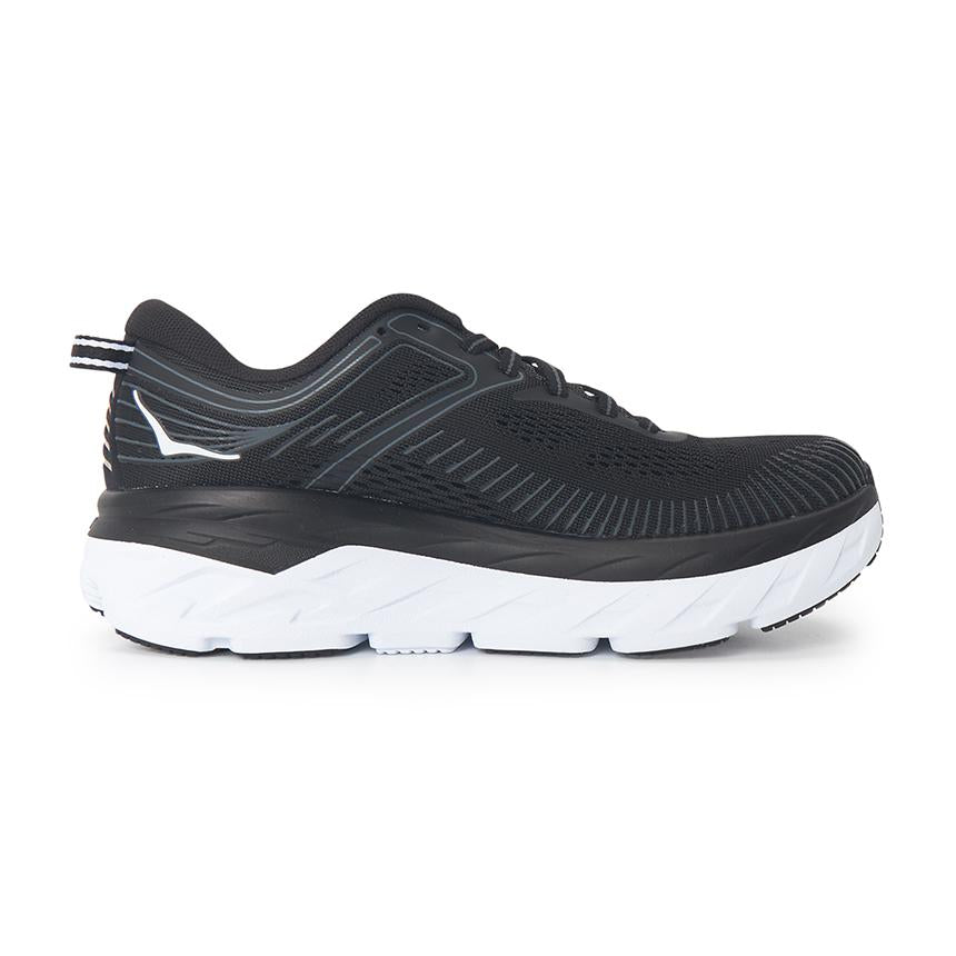 HOKA Bondi 7 Women’s Running Shoes Low-Top Sneakers Black/White