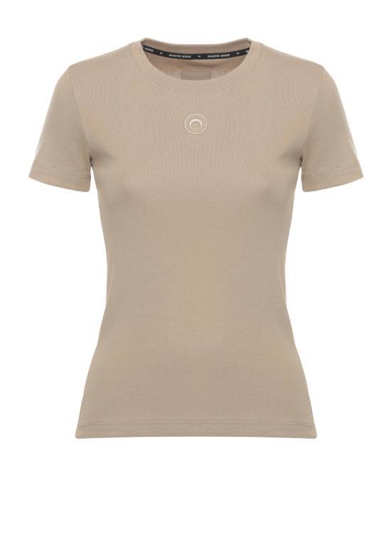 Marine Serre Moon Logo Jersey Baby Fit T-Shirt WTT012ACJER0008 BG40 GRIGIO DOM