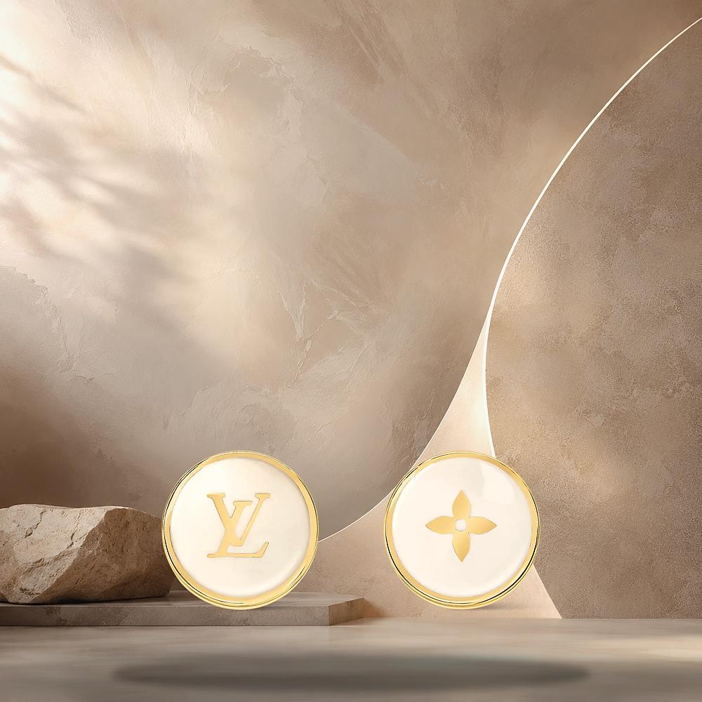 Louis Vuitton LV Pearly Confetti Earrings Gold-Tone Metal M03906