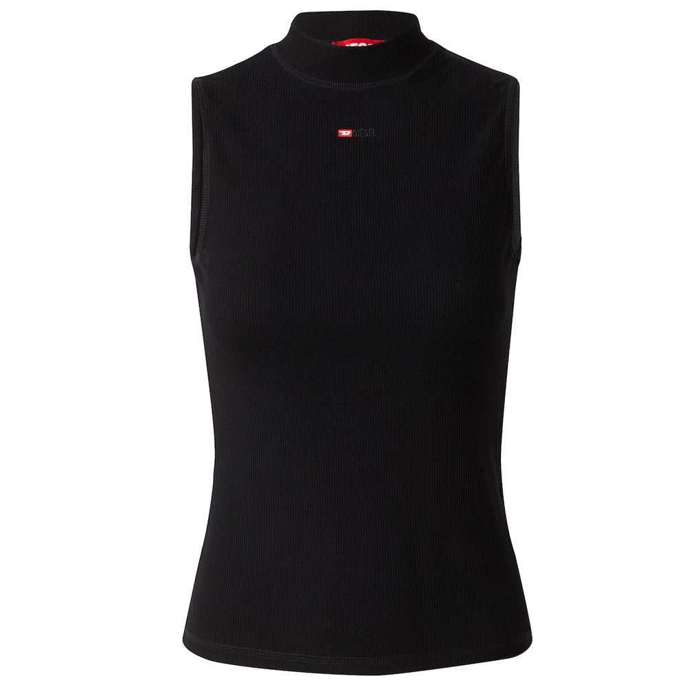 DIESEL Micro Logo Tank Top Black Cotton Sleeveless Women’s