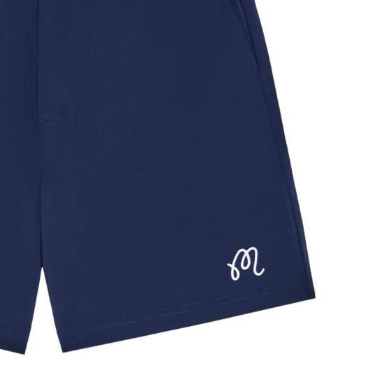 malbon Black Stretch Golf Short Pants for Men M9414NVY NAVY DOM