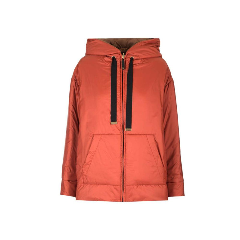 Max Mara Reversible Hooded Jacket Orange