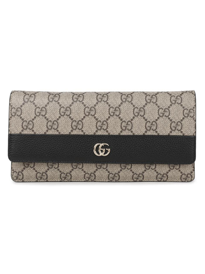 GUCCI GG Marmont Black Leather Long Wallet 855487 AAFXM 1069