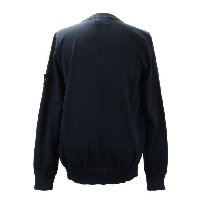 STONE ISLAND Small Roll Detail Crewneck Sweater Black Men's Top