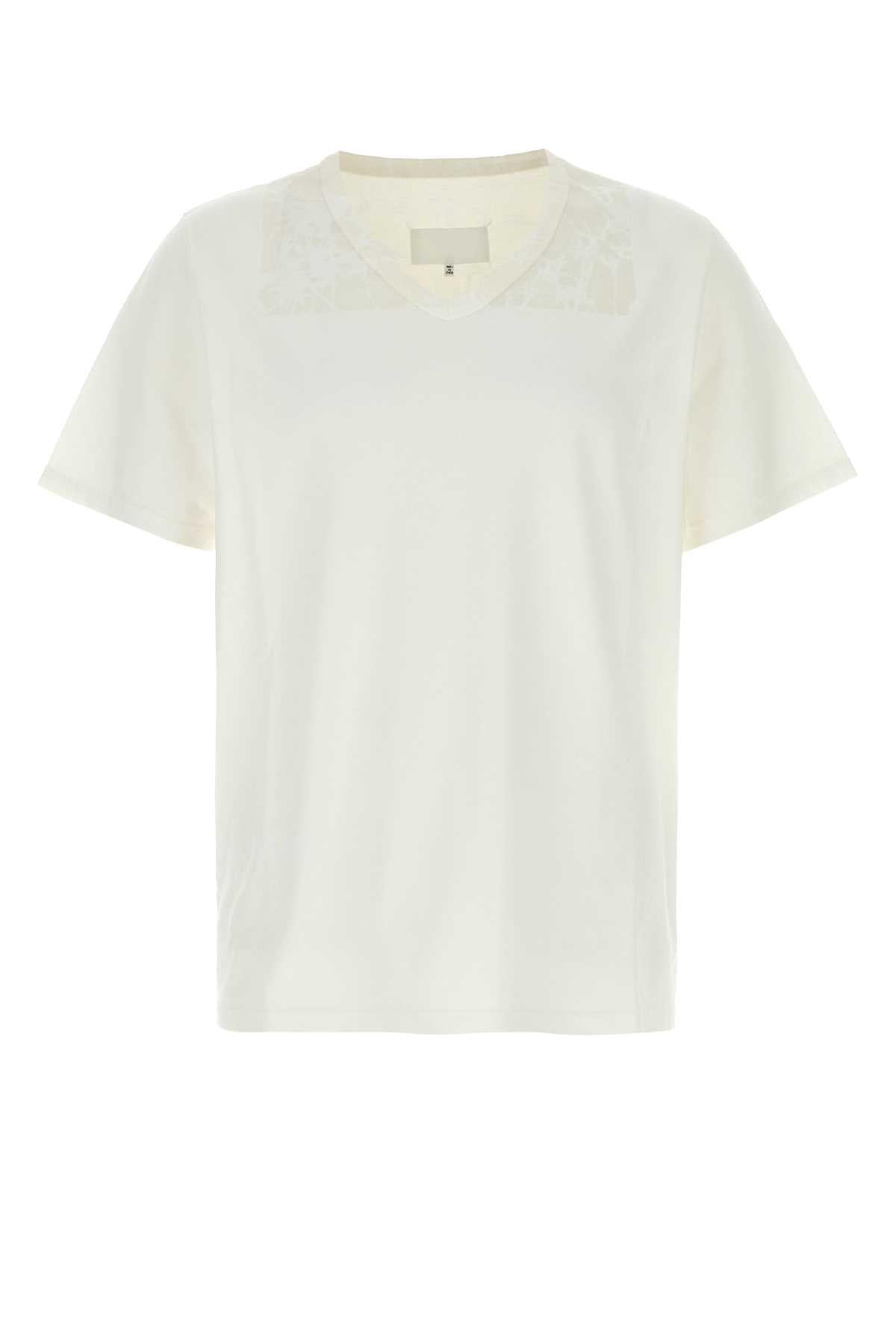 Maison Margiela Short Sleeve Cotton T-Shirt White Men