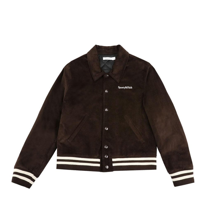 SPORTY&RICH Chocolate Corduroy Wellness Jacket Unisex