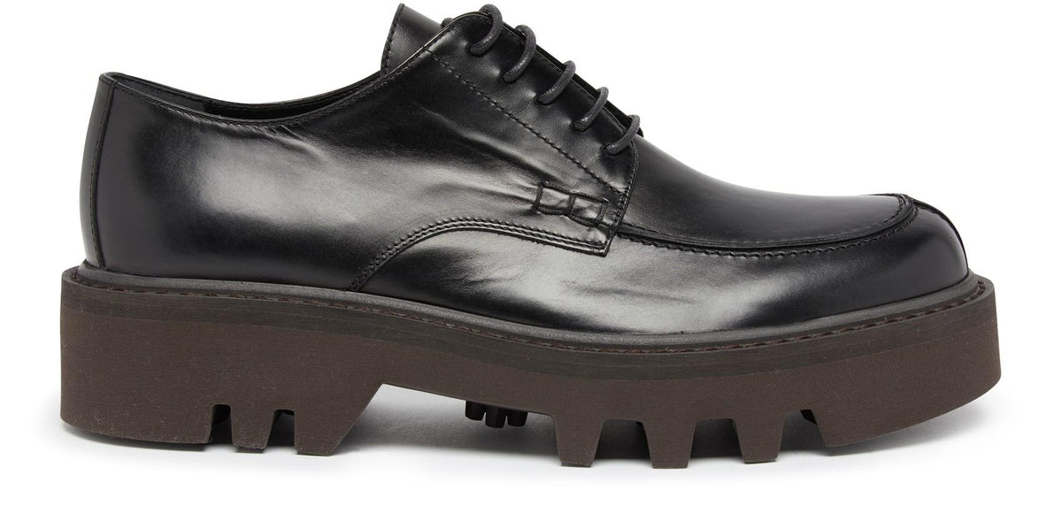 Dries Van Noten Women's Black Platform Lace-Up Derby Shoes WW232 770 QU127 900