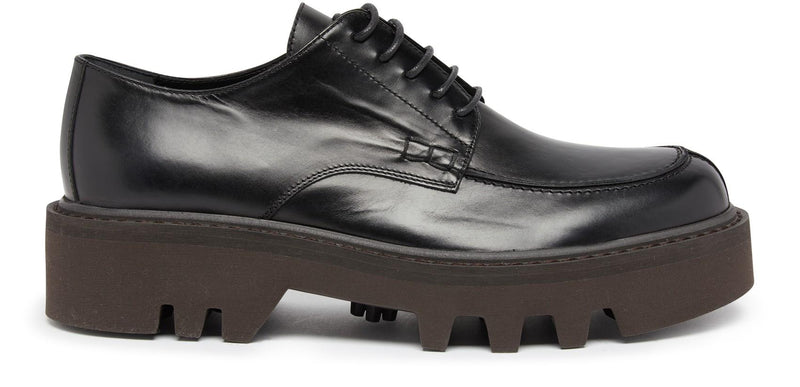 Dries Van Noten Women's Black Platform Lace-Up Derby Shoes WW232 770 QU127 900