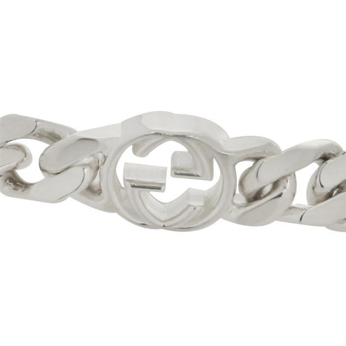 GUCCI Interlocking G Silver Bracelet