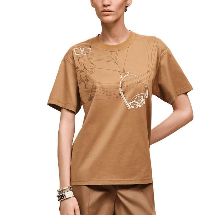HERMES Grand Manege Maxi Short-Sleeve T-Shirt Size 40
