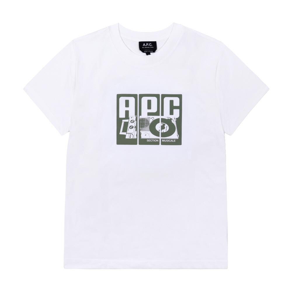 A.P.C. White Unisex Short Sleeve T-Shirt