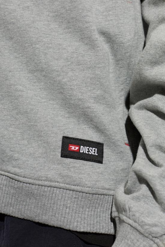 DIESEL Black Logo Hooded Sweatshirt Women’s Hoodie A22800 0SIBH 96X GREY DOM