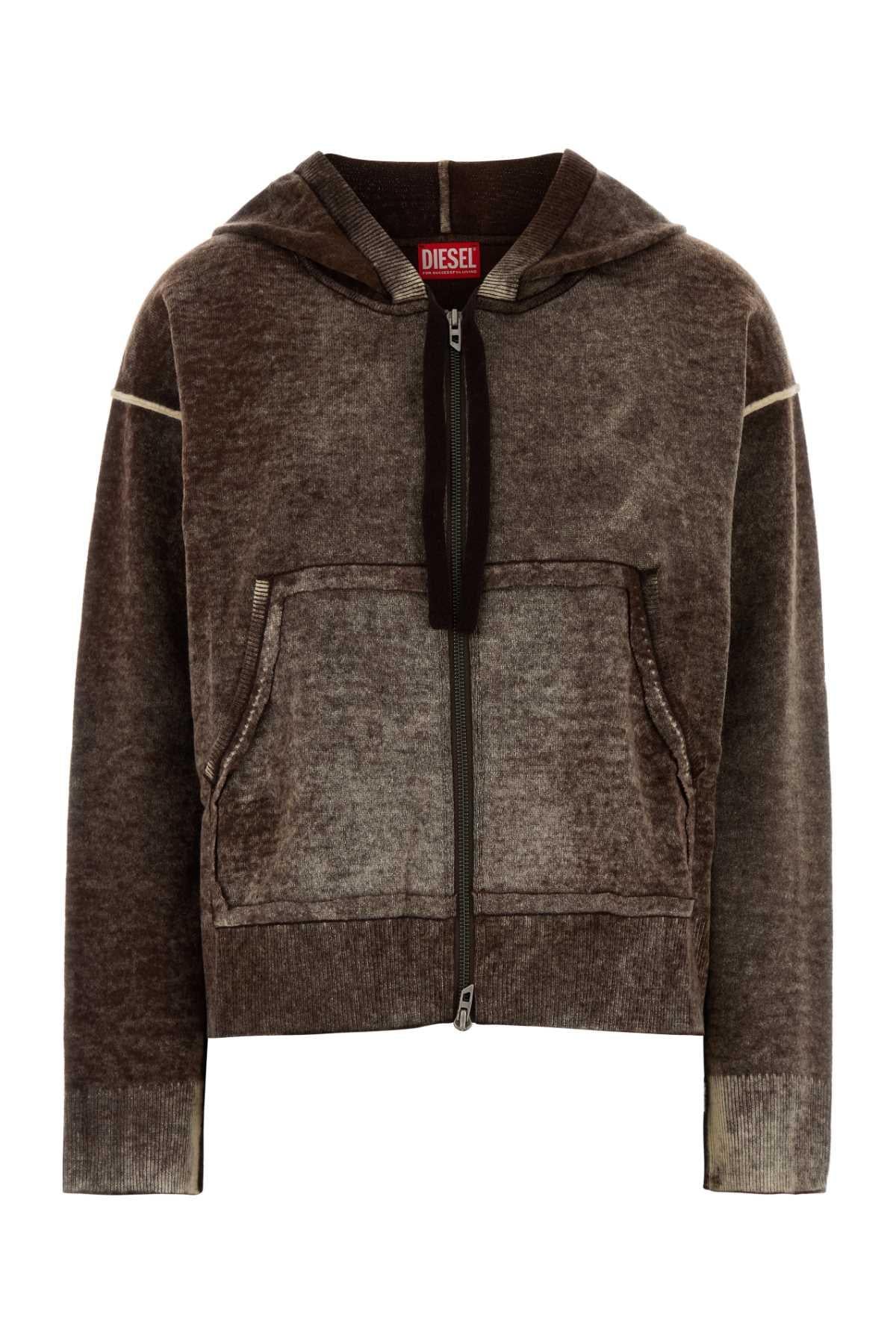 DIESEL Zip-Up Knit Cardigan for Women