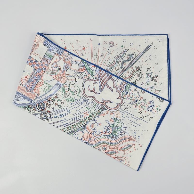 HERMES Please Hold the Line 90 Carre Silk Women’s Scarf
