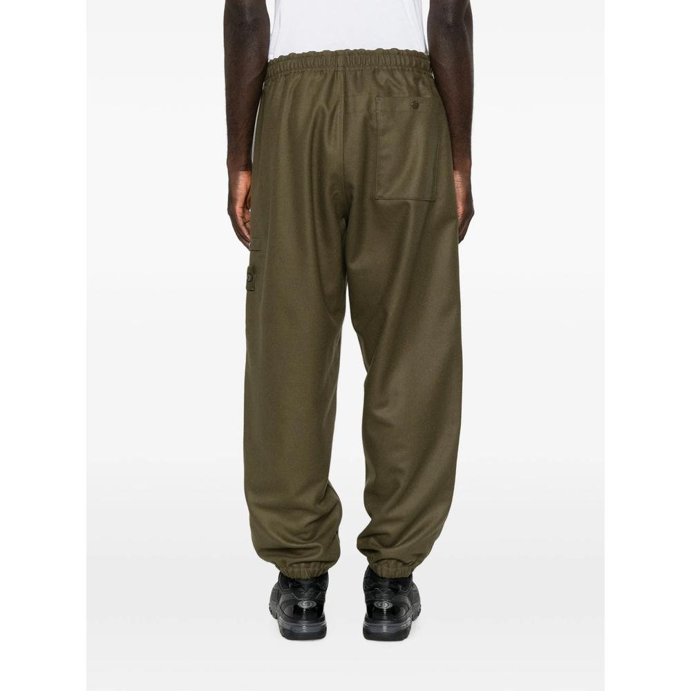 STONE ISLAND Cotton Fleece Sweatpants Joggers Navy Men's Pants