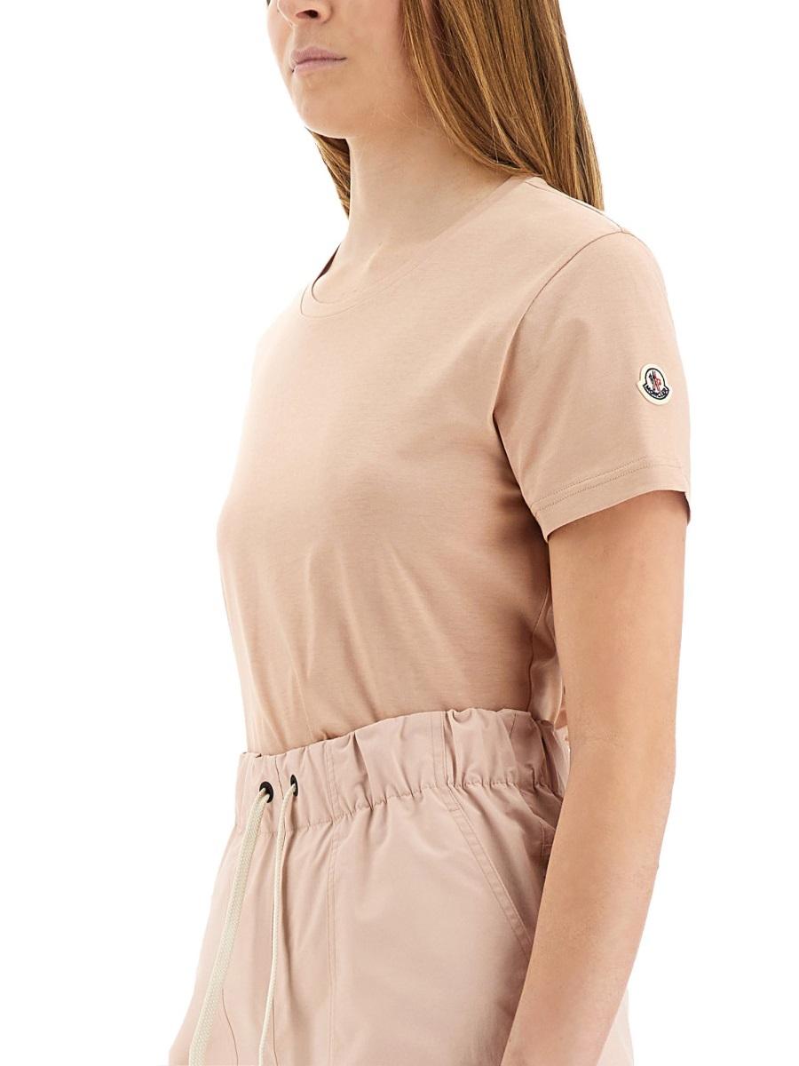Moncler Short Sleeve Cotton T-Shirt Women’s White