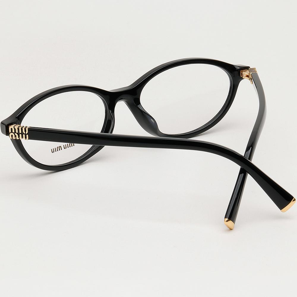 Miu Miu Round Eyeglass Frames Asian Fit Geek Chic Unisex Silver/B MU09XVF 16K1O1
