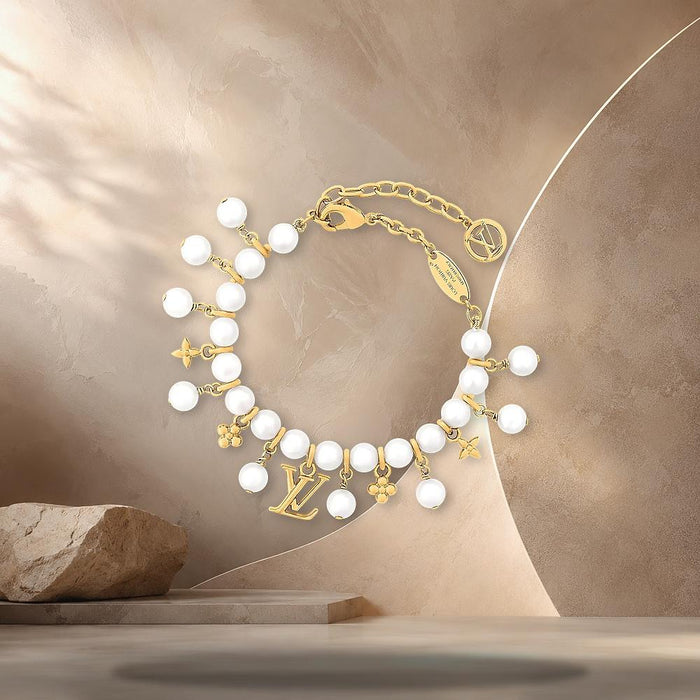 Louis Vuitton Pearl River Gold-Tone Metal Bracelet