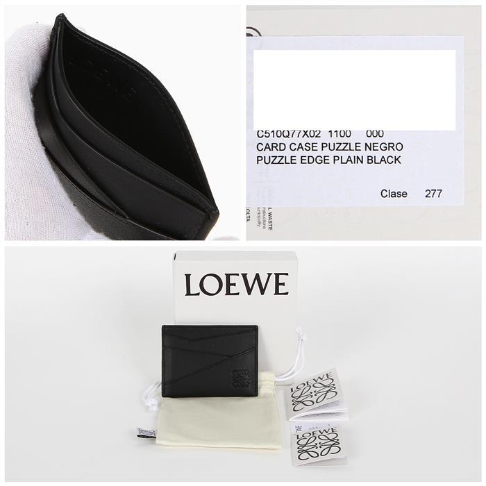 LOEWE Puzzle Edge Plain Leather Card Holder C510Q77X02 1100