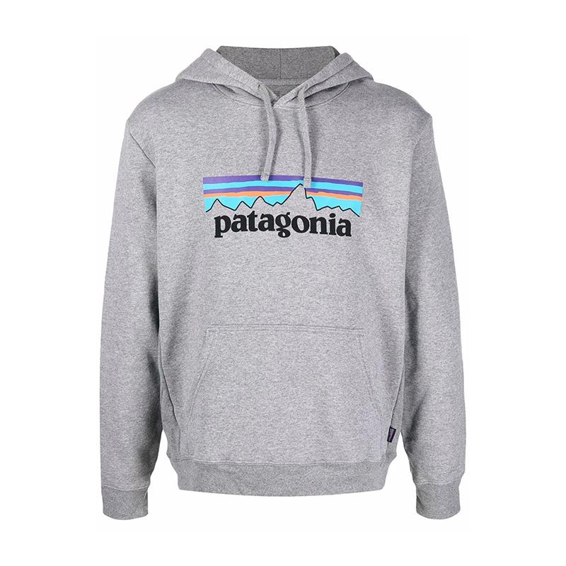 patagonia Logo Hooded Sweatshirt Gray Men’s Hoodies