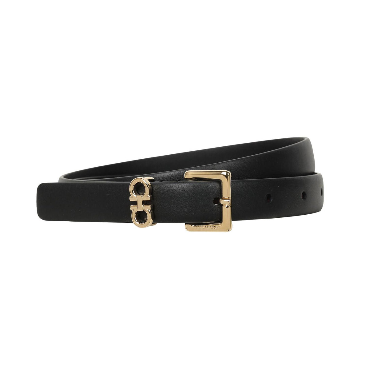 Ferragamo Black Fixed Gancini Belt 23 0413 0786298