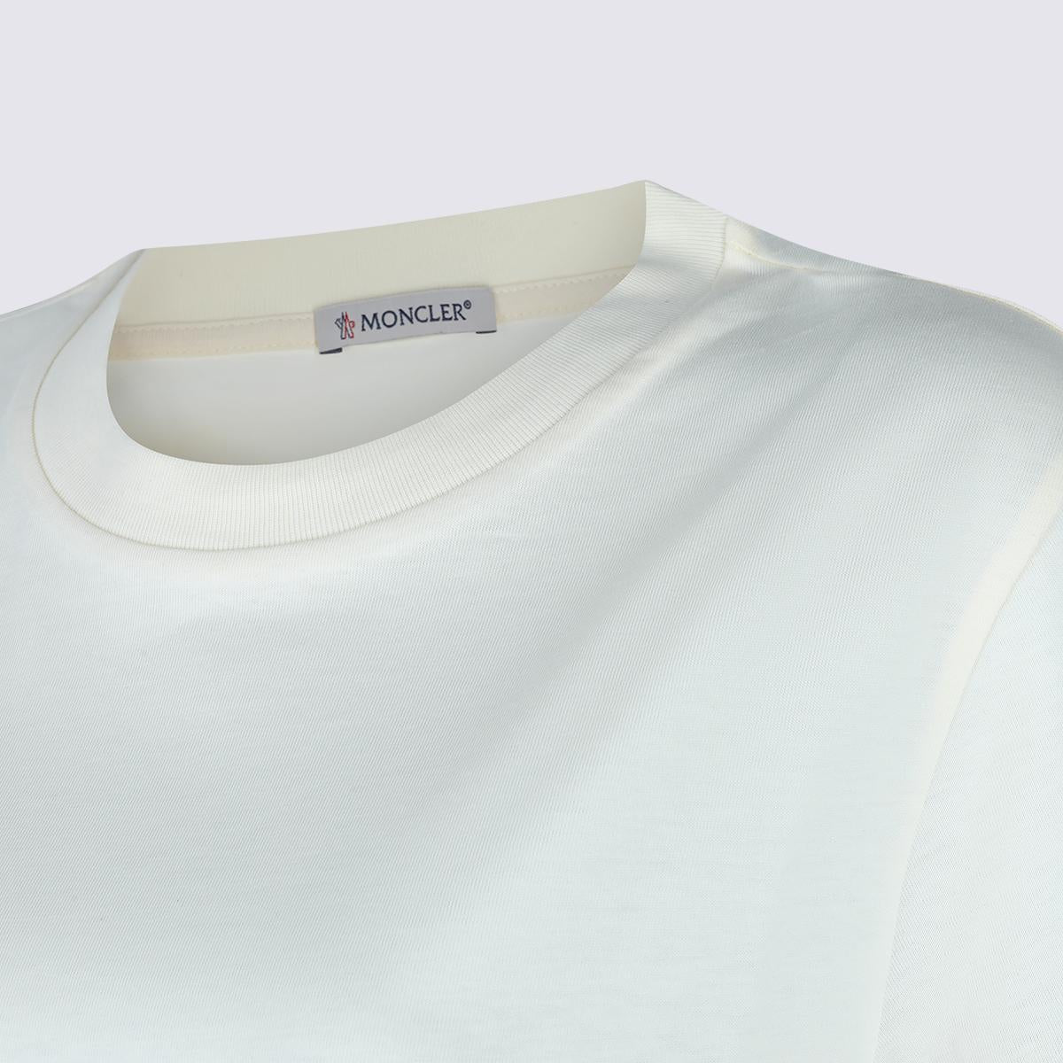 Moncler White Short Sleeve Cotton T-Shirt