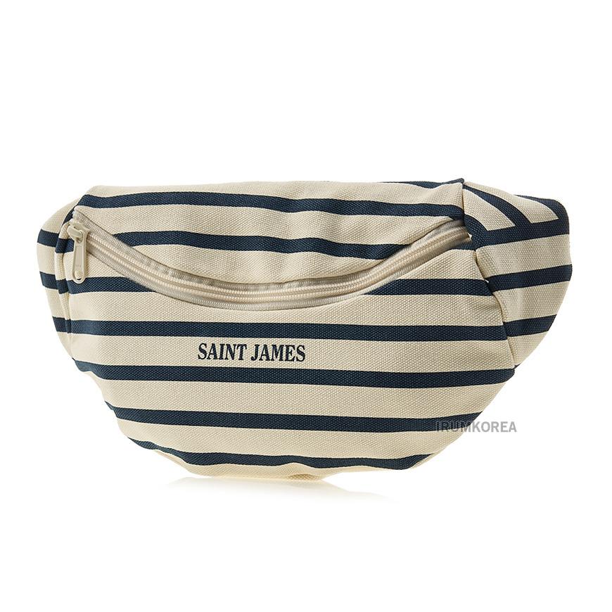 Saint James Ecru/Navy Unisex Body Belt Bag Crossbody
