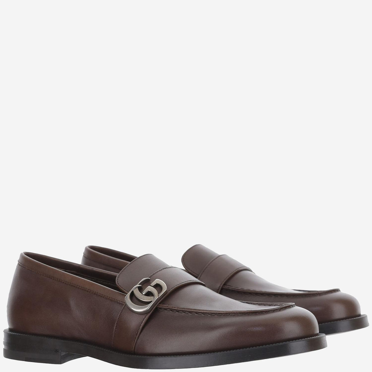 GUCCI Black Leather Loafers