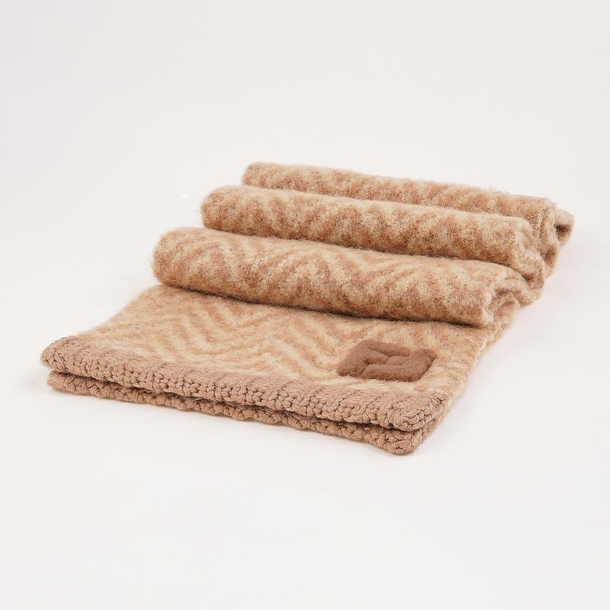 FENDI Women’s Alpaca Blend Muffler Scarf FXT458 AYKM F0QB8