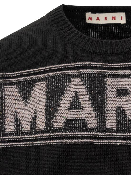 Marni Black Crewneck Knit Sweater GCMG0293 Q1UFH947