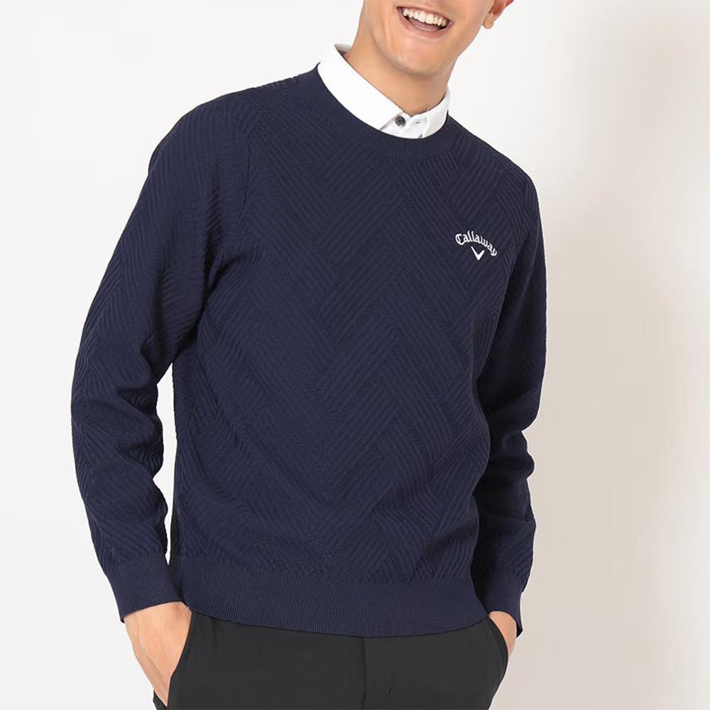Callaway Navy Golf Knit Crewneck Sweater Men