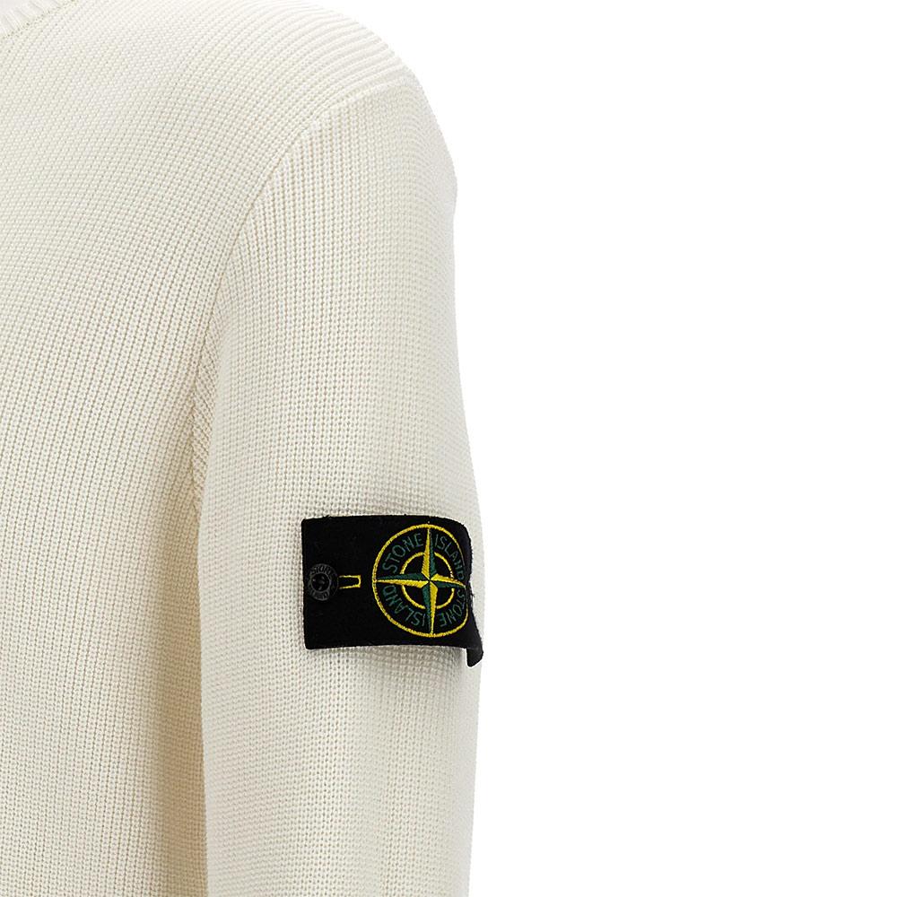 STONE ISLAND Men's Cotton Crewneck Knit Sweater Regular Fit Black