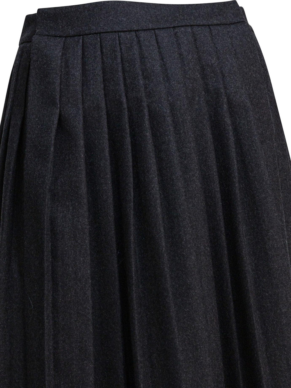 PRADA Black Wool Long Skirt