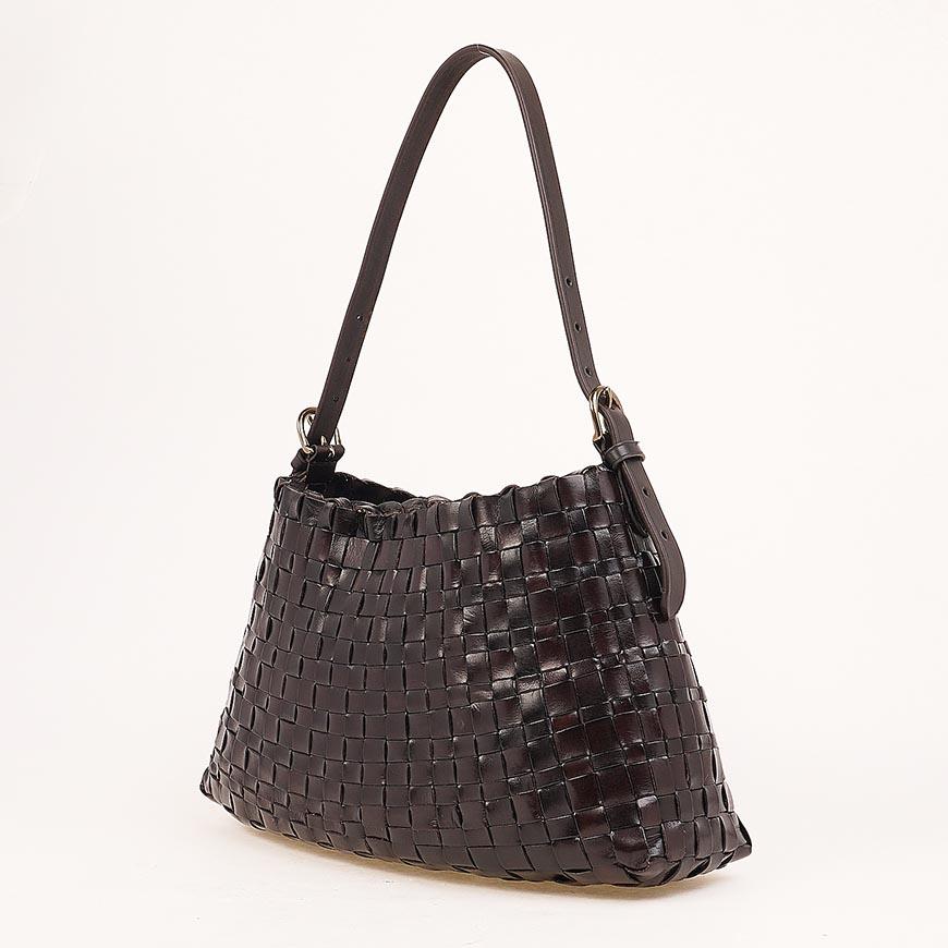 Dragon Diffusion Women's Hobo Shoulder Bag 8170 DK BROWN