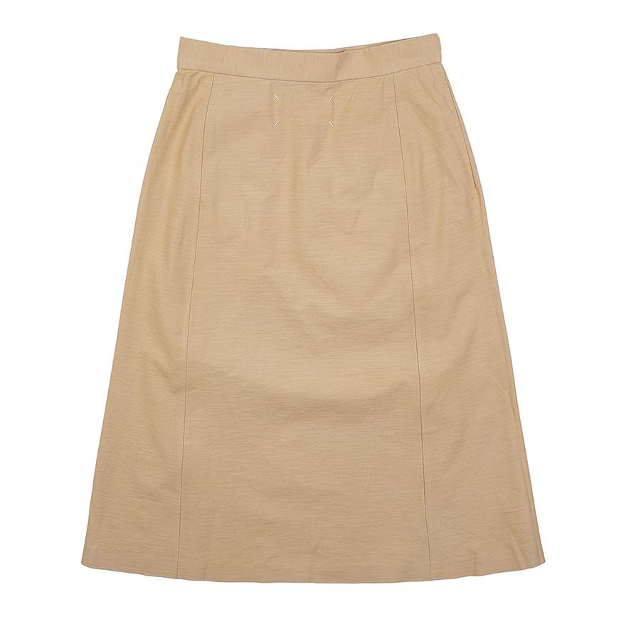 Maison Margiela High-Waist Medium Skirt White