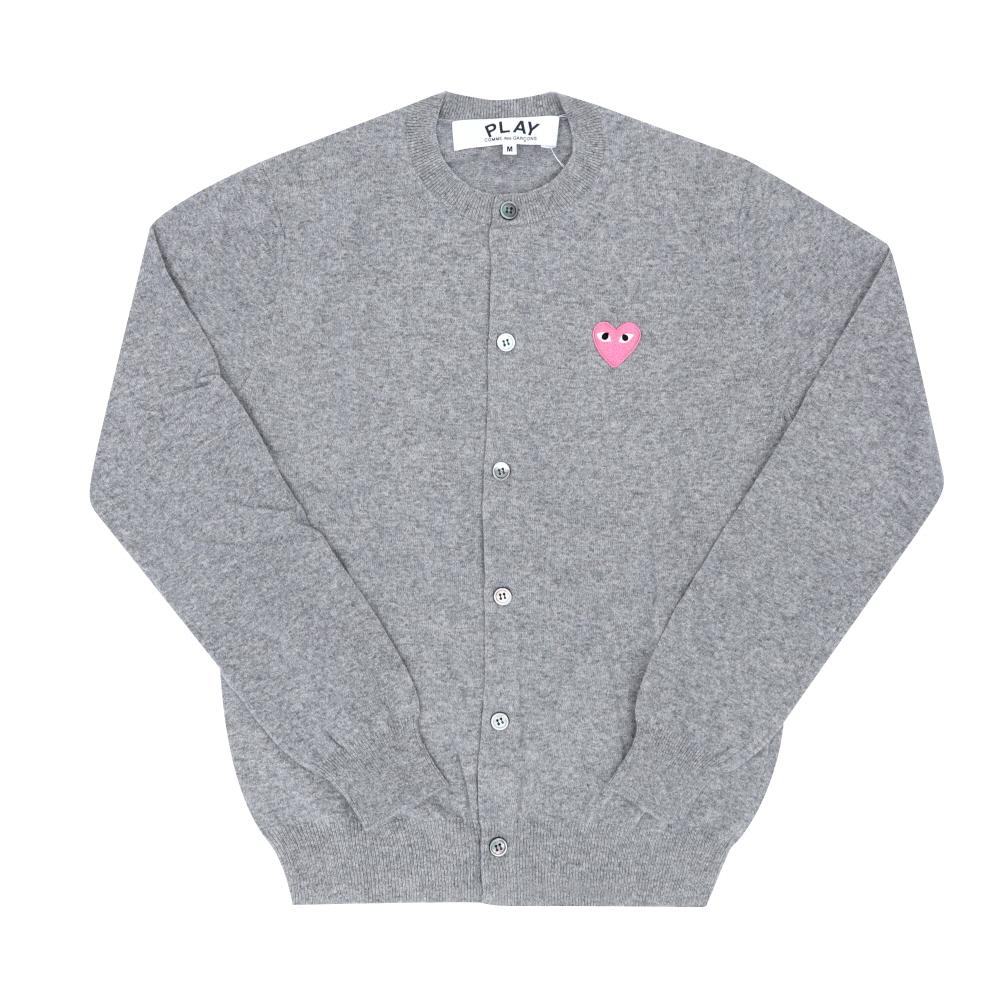 Comme des Garcons Pink Heart Patch Knit Cardigan for Men AX N098 051 2