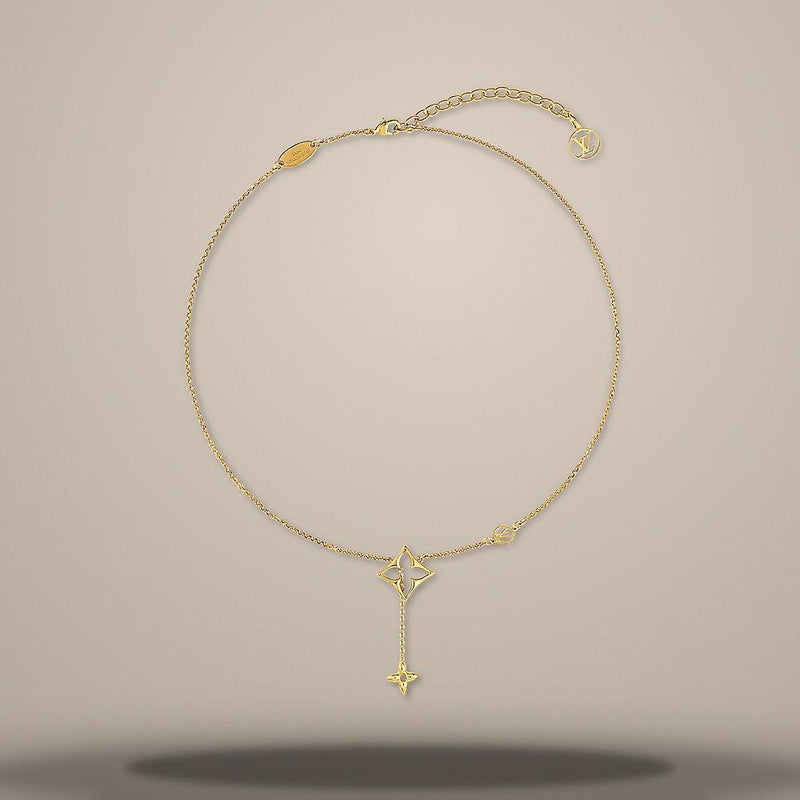 Louis Vuitton LV Flowergram Adjustable Necklace Gold-Tone Z2886U