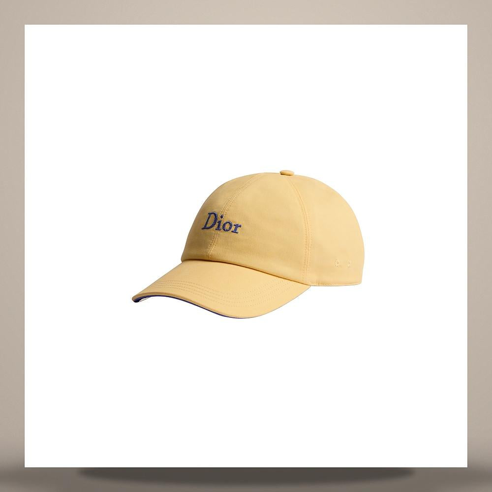 DIOR Yellow Cotton Canvas Cap 693C901A3175 C284