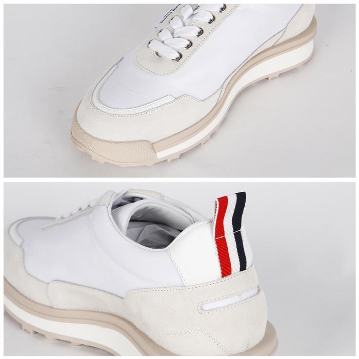 THOM BROWNE Ecru Nylon Runner Low-Top Sneakers
