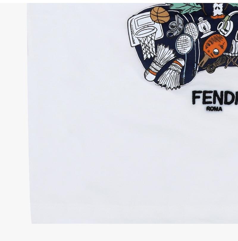 FENDI Kids Short Sleeve T-Shirt JMI488 7AJ F0TU9