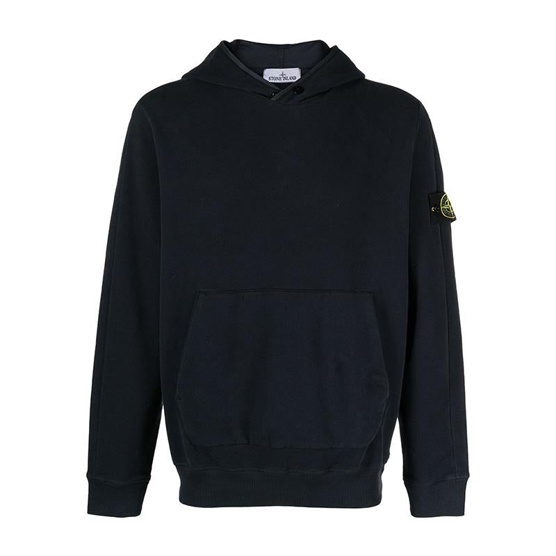STONE ISLAND Navy Woven Patch Logo Pullover Hoodie