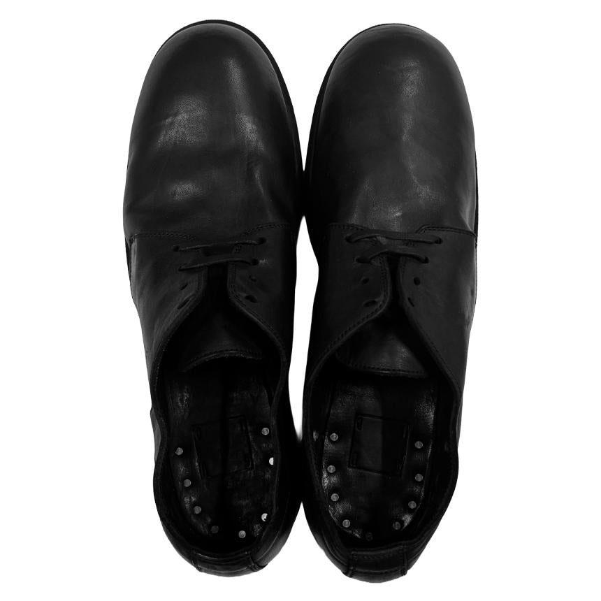 GUIDI Black Horse Full Grain Leather Derby Shoes 992X