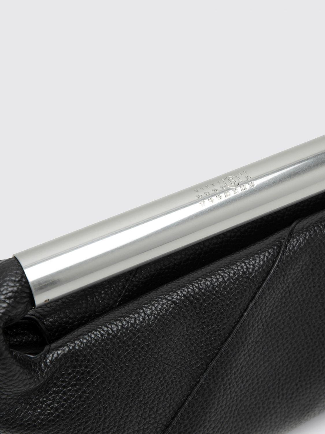 Maison Margiela Black Leather Tote Clutch Bag