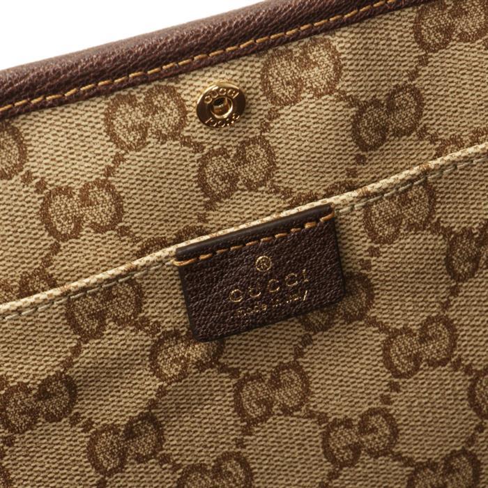 GUCCI Tribeca Large Tote Bag Beige Leather Top Handle Tote